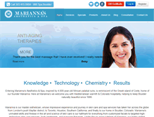 Tablet Screenshot of mariannaskincare.com
